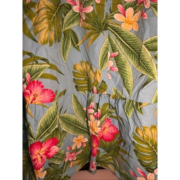 Hilo Hattie vintage Hawaiian mumu dress 3XL floral tropical pink blue - Picture 8 of 9